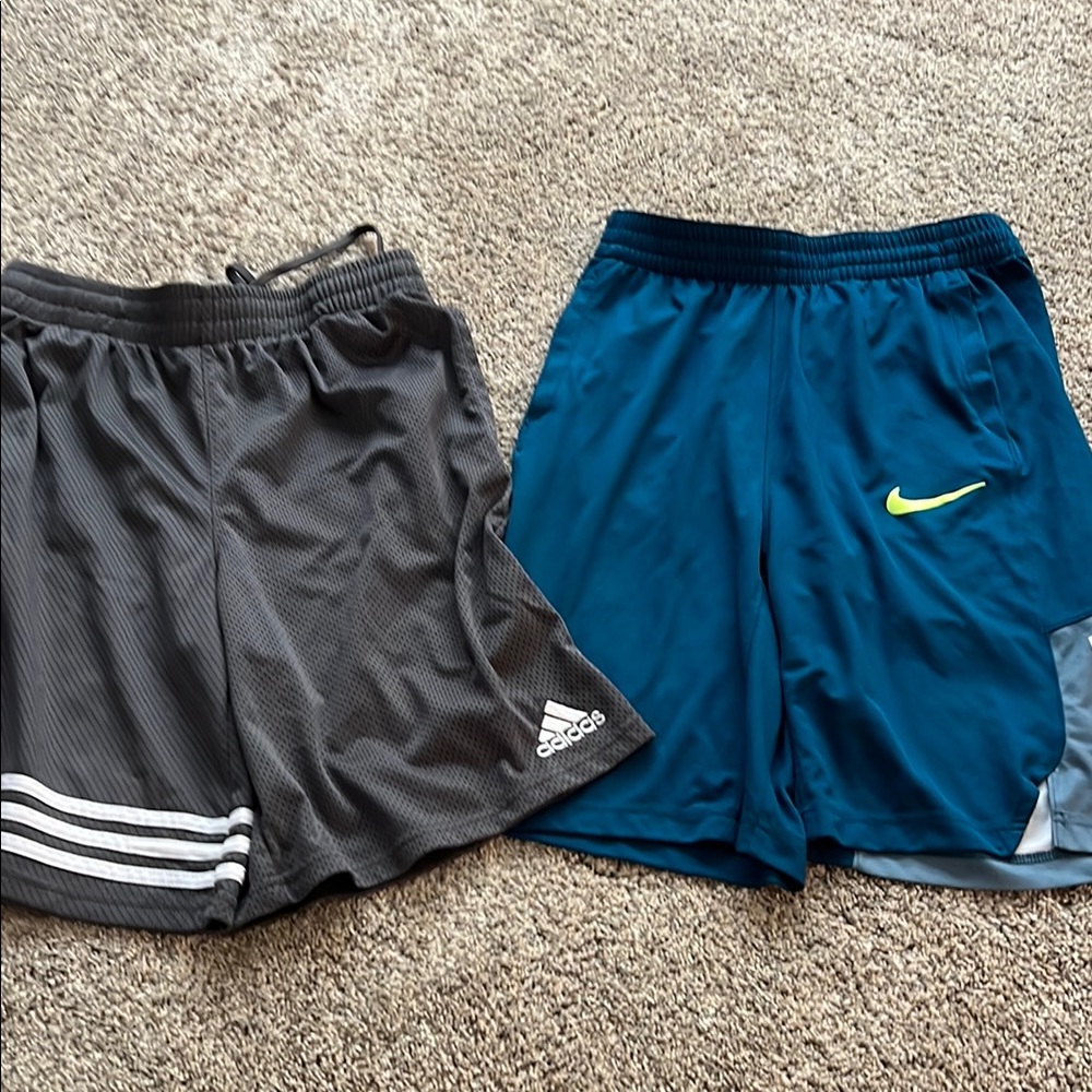 Boys Extra Large Nike & Adidas basketball shorts